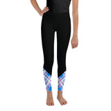 Blue Tartan Youth Leggins  - Free P&P worldwide