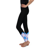 Blue Tartan Youth Leggins  - Free P&P worldwide