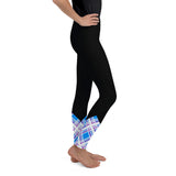 Blue Tartan Youth Leggins  - Free P&P worldwide