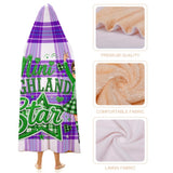 Kids Cosy Tartan Hooded Blanket  Free p&p Worldwide