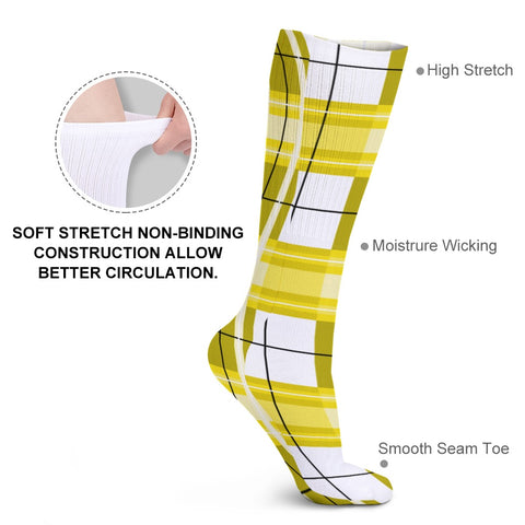 ✨'Staffa Sky' Tartan Knee Length Kids Socks (1 Pairs)✨