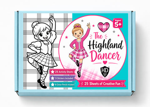 The Highland Dancer Colour & Activity Box - with Pencils