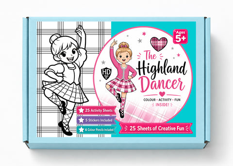 The Highland Dancer Colour & Activity Box - with Pencils
