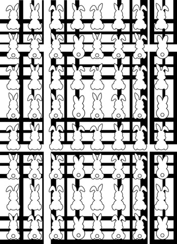 Colour in Tartan Easter Bunny - FREE digital download