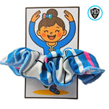 Bute Sky Tartan Scrunchie