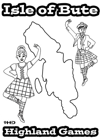Bute Highland Games Colour In