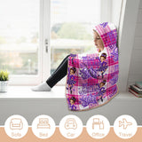 Kids Cosy Tartan Hooded Blanket  Free p&p Worldwide
