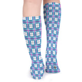✨ 'Bute Sky' Tartan Knee Length Kids Socks (1 Pairs)✨