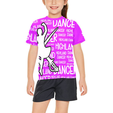 Highland Dancer Youth Crew Neck T-Shirt - FREE p&p Worldwide