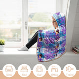 Kids Cosy Tartan Hooded Blanket  Free p&p Worldwide