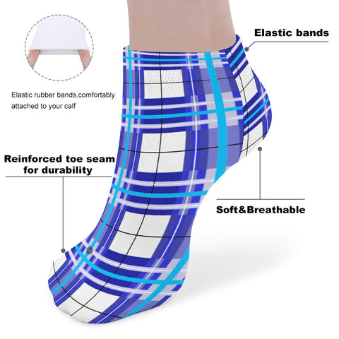✨'Cumbrae Sky' Happy Tartan®  Kids Socks (1 Pairs)✨ Free p&p UK