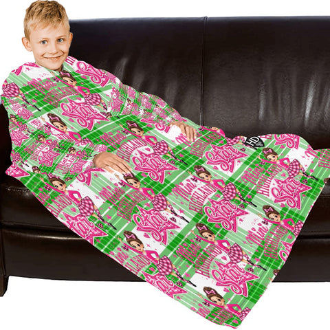 Highland Dancer Kids Blanket Robe with Sleeves - Free P&P Worldwide