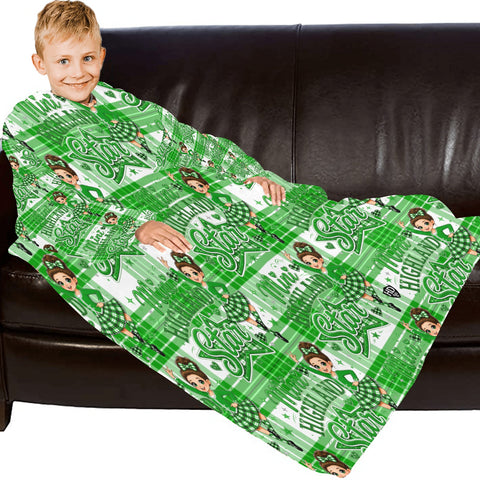 Highland Dancer Kids Blanket Robe with Sleeves - Free P&P Worldwide
