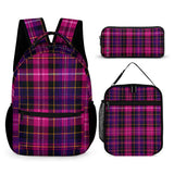 Tartan Kids Backpack, Lunch Bag & Pencil Case - Free p&p Worldwide