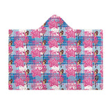 Kids Cosy Tartan Hooded Blanket  Free p&p Worldwide