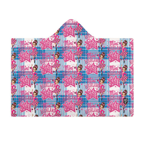 Kids Cosy Tartan Hooded Blanket  Free p&p Worldwide