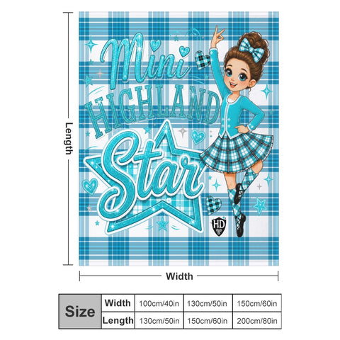 Highland Dancer Blanket - Free p&p Worldwide