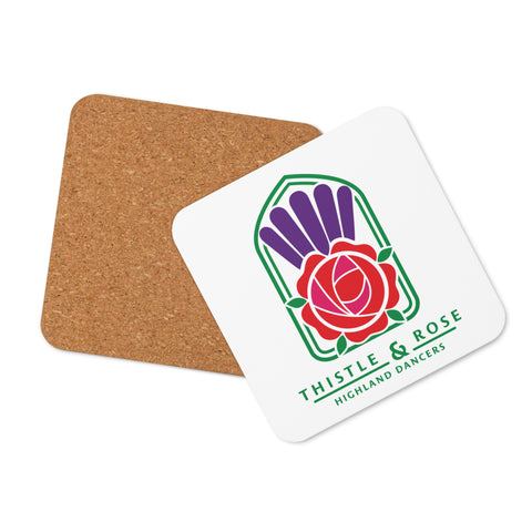 THISTLE & ROSE Cork-back coaster