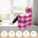 Kids Cosy Tartan Hooded Blanket (40" x 50") - Free p&p Worldwide