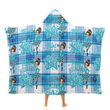Kids Cosy Tartan Hooded Blanket  Free p&p Worldwide