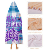 Kids Cosy Tartan Hooded Blanket  Free p&p Worldwide