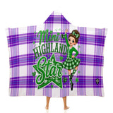 Kids Cosy Tartan Hooded Blanket  Free p&p Worldwide