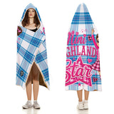 Kids Cosy Tartan Hooded Blanket  Free p&p Worldwide