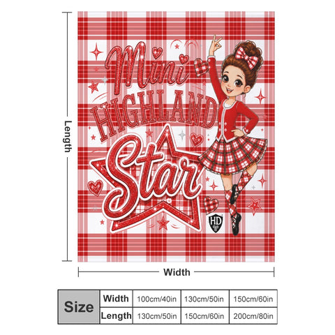 Highland Dancer Blanket - Free p&p Worldwide