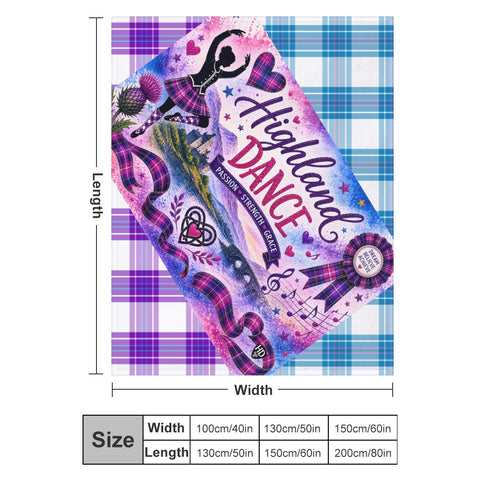 Highland Dancer Blanket - Free p&p Worldwide