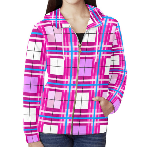 Womens Ailsa Craig Tartan Zip Hoodie - FREE p&p Worldwide