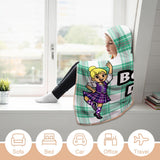 Kids Cosy Tartan Hooded Blanket (40" x 50") - Free p&p Worldwide