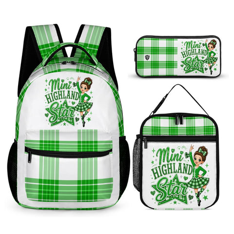 Highland Dancer Kids Backpack, Lunch Bag & Pencil Case - Free p&p Worldwide
