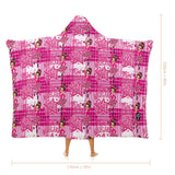Kids Cosy Tartan Hooded Blanket  Free p&p Worldwide