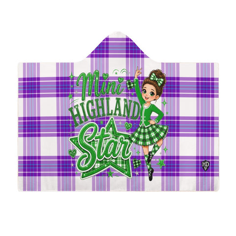 Kids Cosy Tartan Hooded Blanket  Free p&p Worldwide
