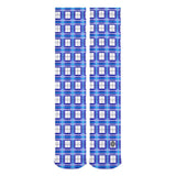 ✨ 'Cumbrae Sky' Tartan Knee Length Happy Tartan® Kids Socks (1 Pairs)✨