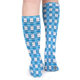 ✨ 'Jura Sky' Tartan Knee Length  Kids Socks (1 Pairs)✨