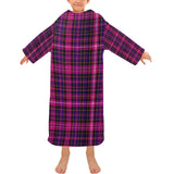 Tartan Kids Blanket Robe with Sleeves - Free P&P Worldwide