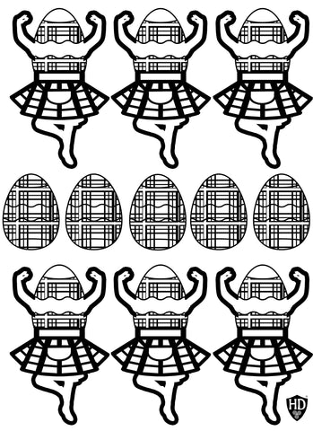 Colour in Tartan Easter Egg - FREE digital download