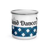 Highland Dancer Enamel Tin Travel Mug - Free p&p Worldwide