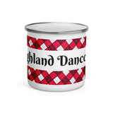 Highland Dancer Enamel Tin Travel Mug - Free p&p Worldwide