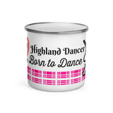 Highland Dancer Enamel Tin Travel Mug - Free p&p Worldwide