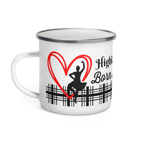 Highland Dancer Enamel Tin Travel Mug - Free p&p Worldwide