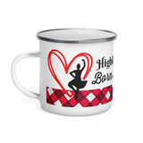 Highland Dancer Enamel Tin Travel Mug - Free p&p Worldwide