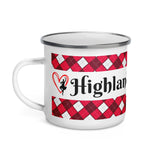 Highland Dancer Enamel Tin Travel Mug - Free p&p Worldwide