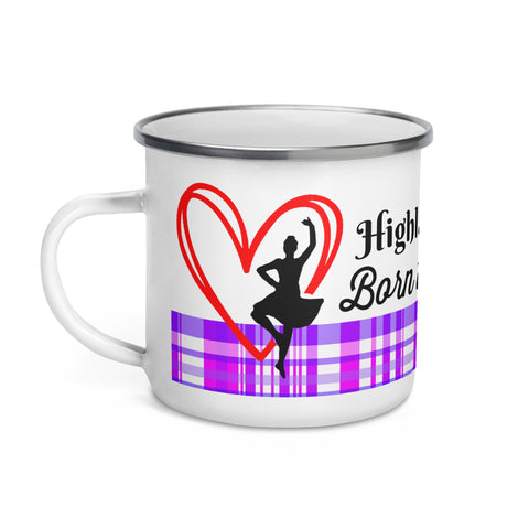 Highland Dancer Enamel Tin Travel Mug - Free p&p Worldwide