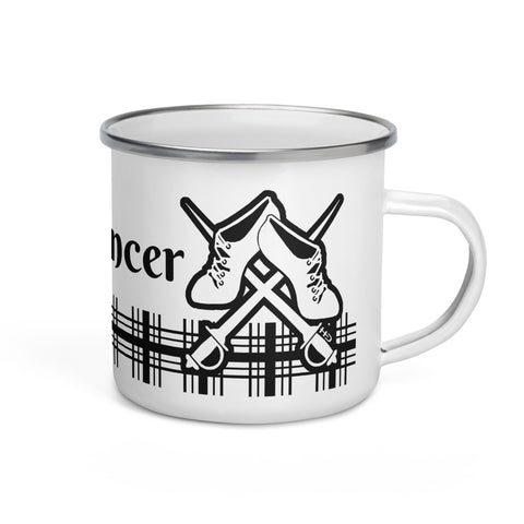 Highland Dancer Enamel Tin Travel Mug - Free p&p Worldwide