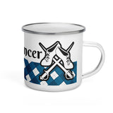 Highland Dancer Enamel Tin Travel Mug - Free p&p Worldwide