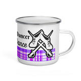 Highland Dancer Enamel Tin Travel Mug - Free p&p Worldwide