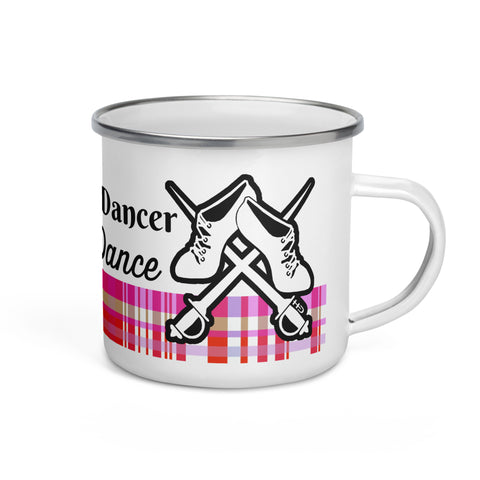 Highland Dancer Enamel Tin Travel Mug - Free p&p Worldwide