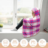 Kids Cosy Tartan Hooded Blanket (40" x 50") - Free p&p Worldwide